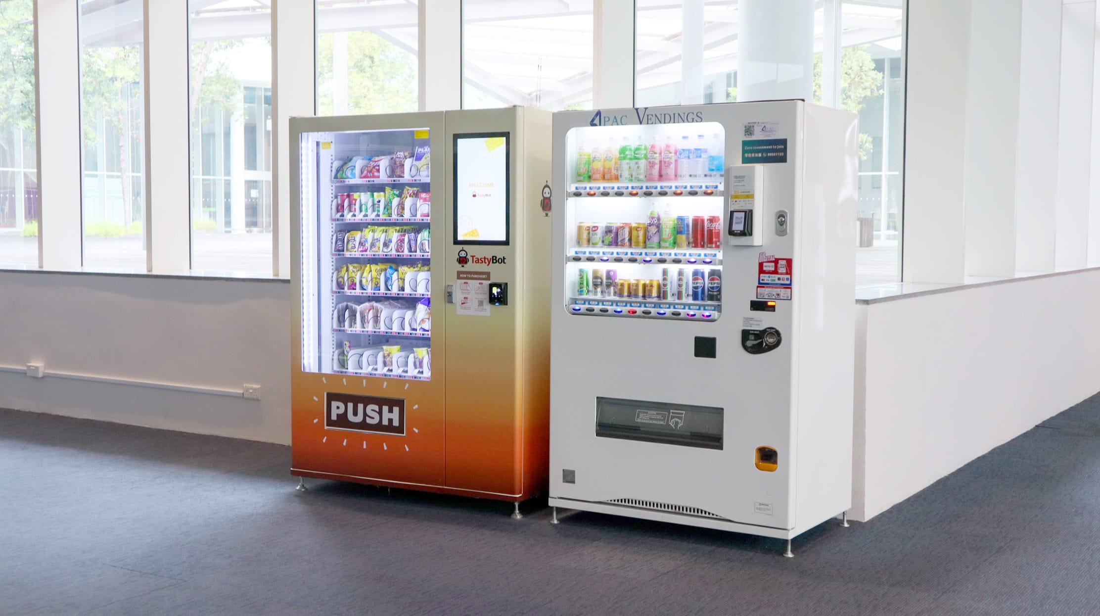 vending machines outside East Library